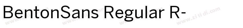 BentonSans Regular R字体转换